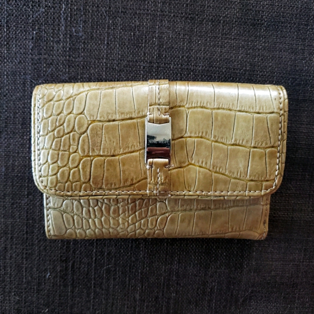 Nine West faux crocodile wallet